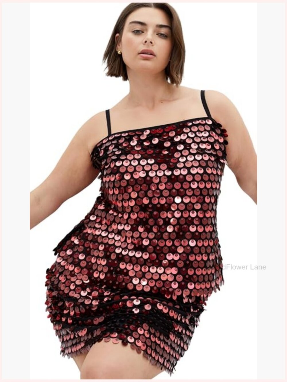 Plus Size Sequin Sleeveless Tank Top - Party Ready